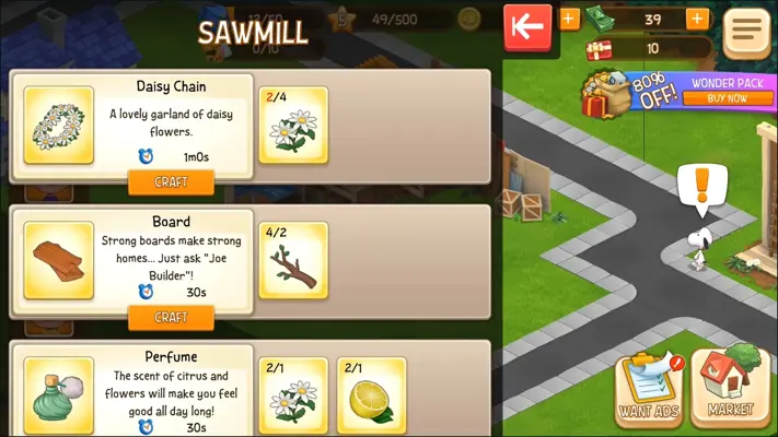 Snoopy's Town Tale android App screenshot 2