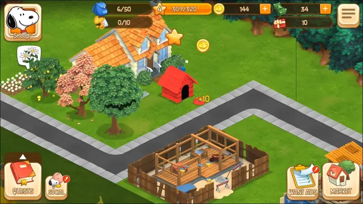 Snoopy's Town Tale android App screenshot 4